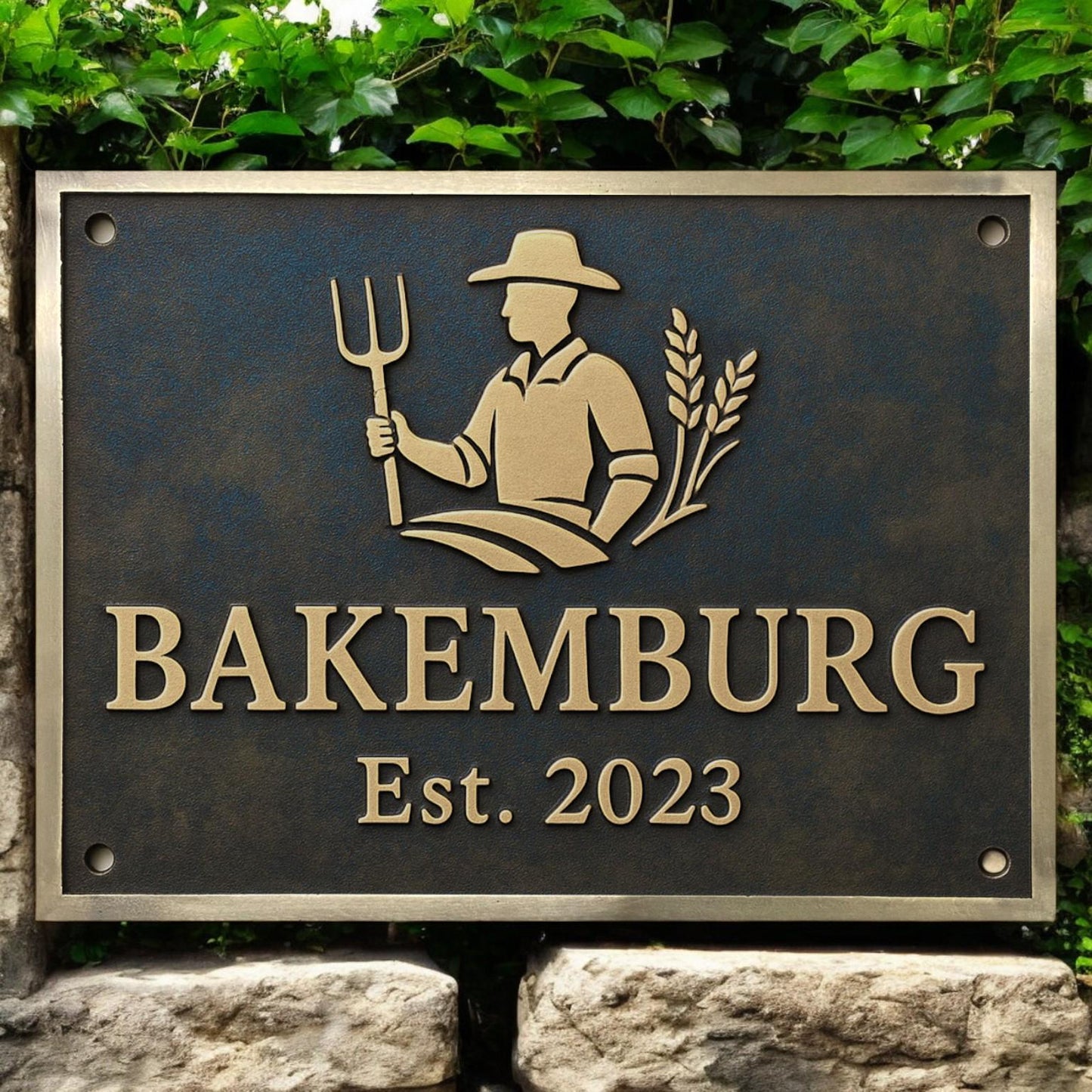 Custom Brass & Bronze Plaque - Personalized Cast Metal Sign for Home, Office & Memorials