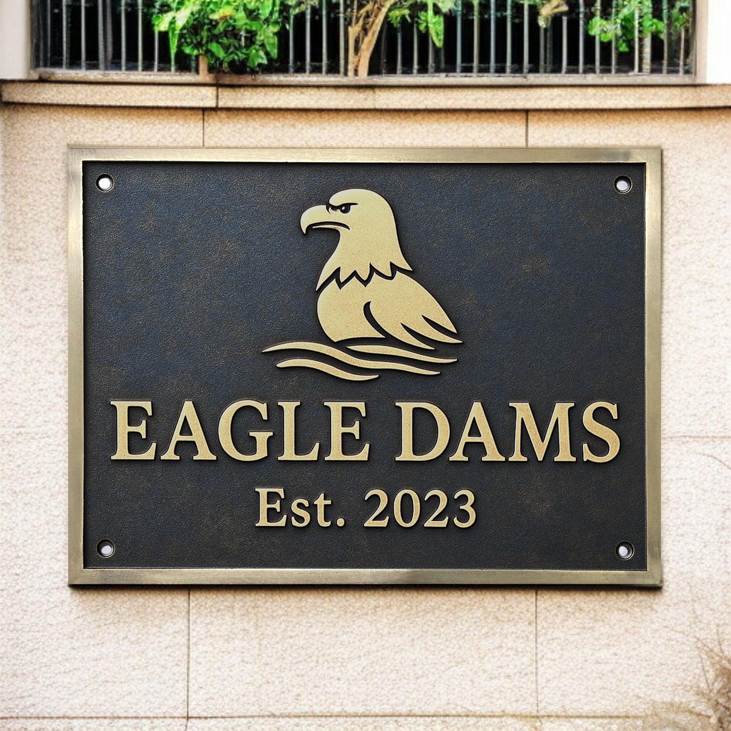 Custom Brass & Bronze Plaque - Personalized Cast Metal Sign for Home, Office & Memorials