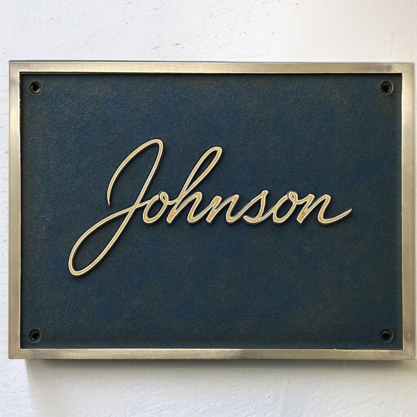 Custom Brass & Bronze Plaque - Personalized Cast Metal Sign for Home, Office & Memorials
