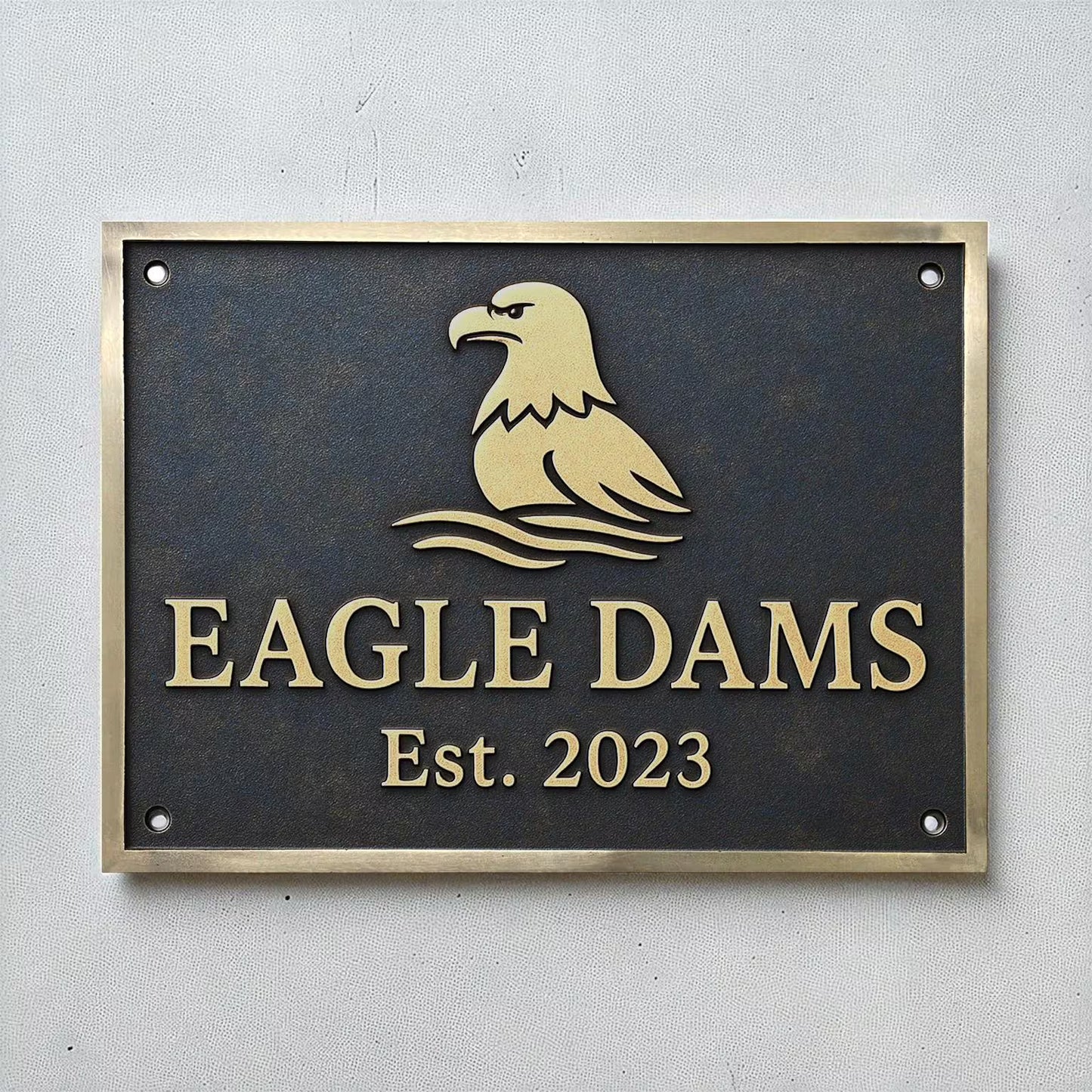 Custom Brass & Bronze Plaque - Personalized Cast Metal Sign for Home, Office & Memorials