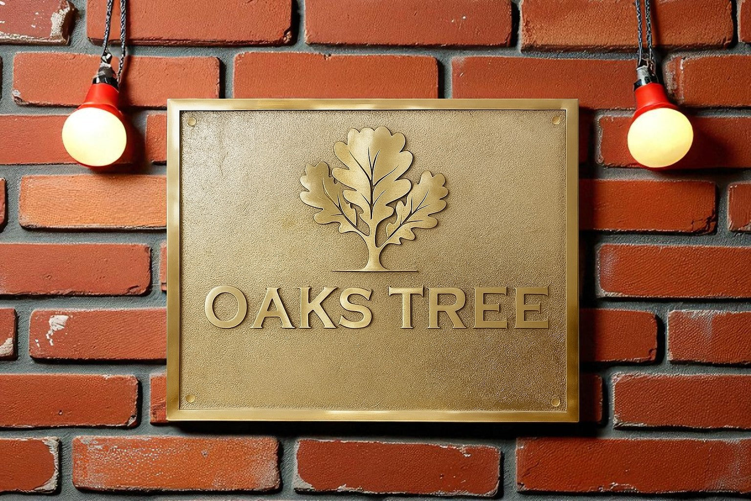 Brushed Gold Brass Plaques – Handcrafted Cast Signs with Personalized - SanBit Custom Plaques